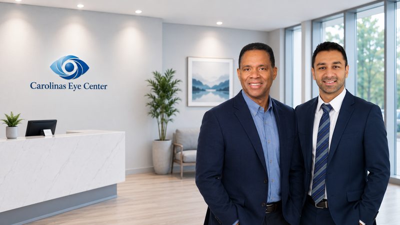 Dr. Wesley Clement and Dr. Zubin Shah of Carolinas Eye Center